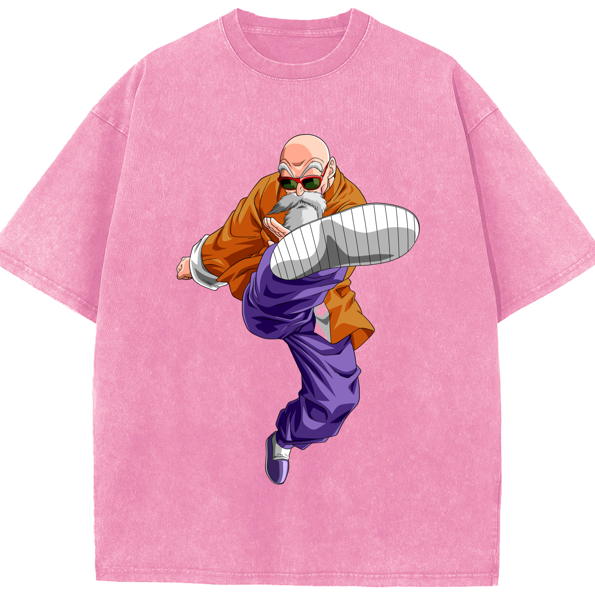 （画像用） ドラゴンボール 亀仙人（かめせんにん） DRAGON BALL Master Roshi Kame Sennin 綿100% ヴィンテージ風 半袖Tシャツ（フロントプリント）